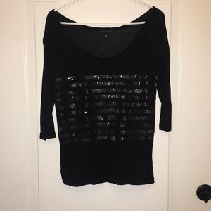 Banana Republic 3/4 length sleeve sequin top.